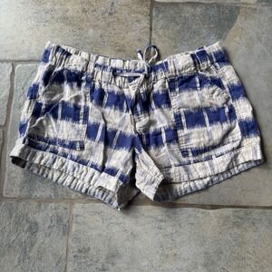 Mossimo Supply Co Y2K Blue and‎ White Cargo Shorts Tie Waist Size 5
